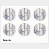 Waterverf Violet Free Expression Ronde Sticker (Vel)