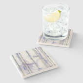 Waterverf Violet Free Expression Stenen Onderzetter (Zijkant)