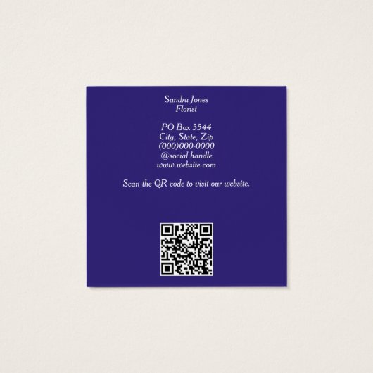 Waterverf Viooltjes Visitekaartjes (Achterkant)