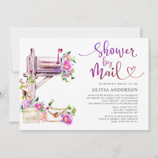 Waterverf Virtueel Vrijgezellenfeest per post Kaart (Voorkant)