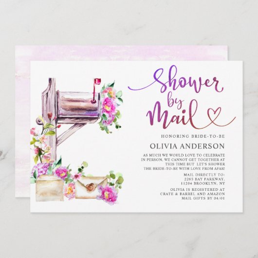 Waterverf Virtueel Vrijgezellenfeest per post Kaart (Voorkant / Achterkant)