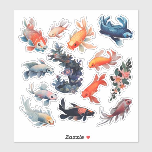 Waterverf vis scrapbook briefpapier sticker (Vel)