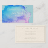 WATERVERF VISITEKAARTJE IN BLUE (Voorkant / Achterkant)