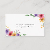 Waterverf visitekaartje van bronfloralen | bloemis (Achterkant)