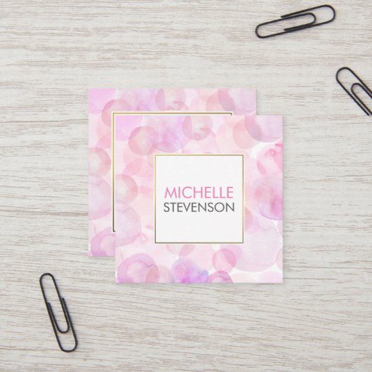 Waterverf Visitekaartjes voor intern ontwerp (Voorkant / Achterkant in situ)