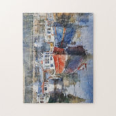 Waterverf Vist boten Legpuzzel (Verticaal)