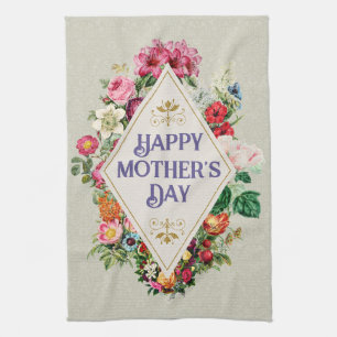  Waterverf Vlaanderen Vloer Tuin Grijs Theedoek