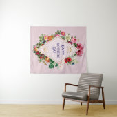 Waterverf Vlaanderen Vloertuinroze Wandkleed (In Situ (horizontaal))