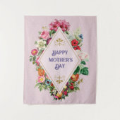 Waterverf Vlaanderen Vloertuinroze Wandkleed (Voorkant)