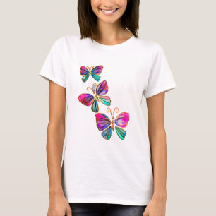 Waterverf Vliegende Vlinders T-shirt