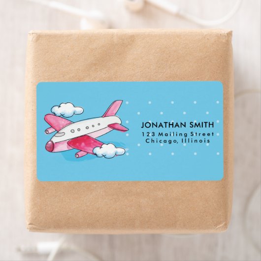 Waterverf Vliegreizen Etiket (Insitu)