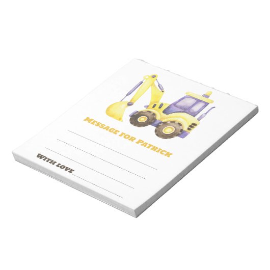 Waterverf vliegtuig verjaardagscapsule bericht notitieblok (Gedraaid)