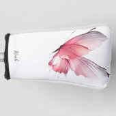 Waterverf vlinder aangepaste naam putter golfheadcover (Voorkant)