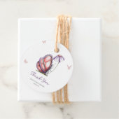 Waterverf vlinder Baby shower dank u Bedankjes Labels (In situ)