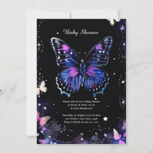Waterverf Vlinder Baby shower Invitation Kaart