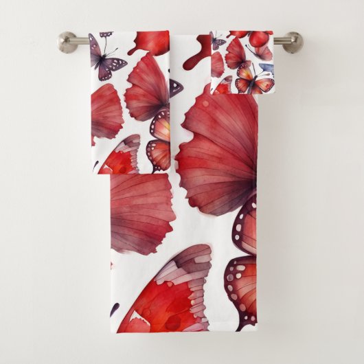 Waterverf vlinder bad handdoek (Insitu)