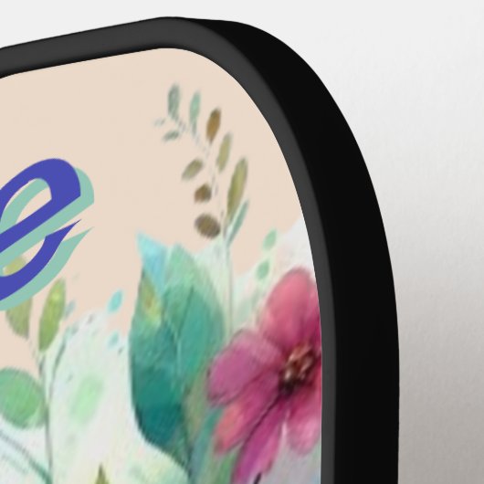 Waterverf vlinder bloementuin gepersonaliseerd pickleball paddle (Links Detail)