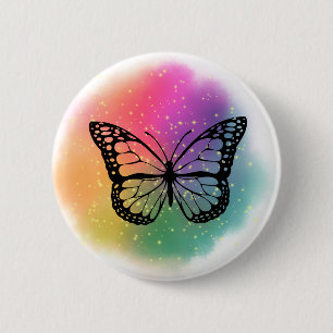 Waterverf vlinder Button