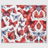 Waterverf vlinder cadeaupapier (Vlak)