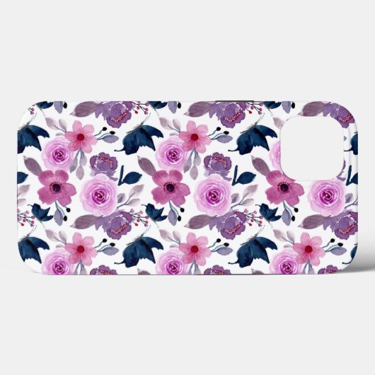 Waterverf vlinder en roze bloemen Case-Mate iPhone case (Achterkant (horizontaal))