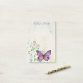   Waterverf Vlinder gepersonaliseerd Post-it® Notes (Op bureau)