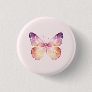 Waterverf Vlinder Kunst Ronde Button 3,2 Cm