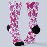 Waterverf Vlinder Magenta Roze