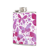 Waterverf vlinder roze heupfles (Links)