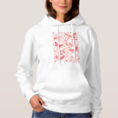 Waterverf vlinder roze hoodie (Voorkant)