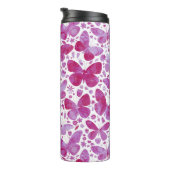Waterverf vlinder roze thermosbeker (Geroteerd rechts)
