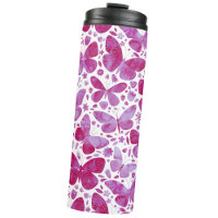 Waterverf vlinder roze