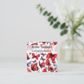 Waterverf vlinder vierkante visitekaartje (Staand voorkant)