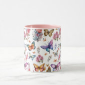  Waterverf vlinderbloemenpatroon Mok (Midden)