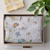 Waterverf vlinderbloemontkoppeling tissuepapier (Geschenk)