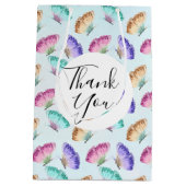 Waterverf vlinderpatroon Dank u Medium Cadeauzakje (Achterkant)