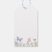 Waterverf Vlinders Baby shower Favor Cadeaulabel (Achterkant)