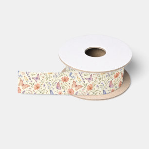 Waterverf Vlinders Bloemen Baby Bruidsdouche Lint