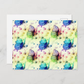 Waterverf Vlinders Briefkaart (Voorkant / Achterkant)