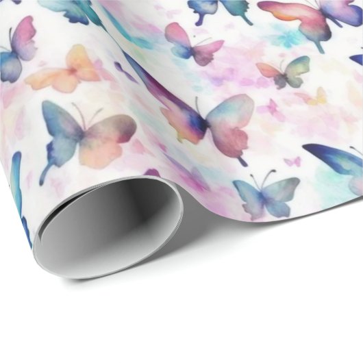 Waterverf vlinders: fladderende schoonheid cadeaupapier (Rol Hoek)