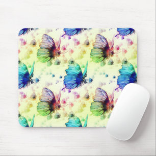 Waterverf Vlinders Mousepad Muismat