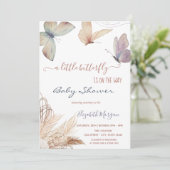 Waterverf vlinders pampas gras kaart (Staand voorkant)