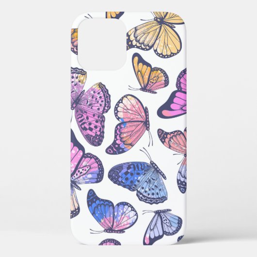 Waterverf vlinders: pastel  patroon. Case-Mate iPhone case (Achterkant)