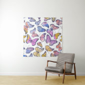 Waterverf vlinders: pastel  patroon. wandkleed (In Situ (horizontaal))