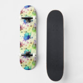 Waterverf Vlinders Skateboard (Voorkant)