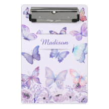 Waterverf Vlinders Wildflowers Garden Lila