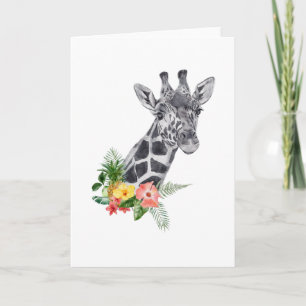 Waterverf Vloergiraffe Kaart