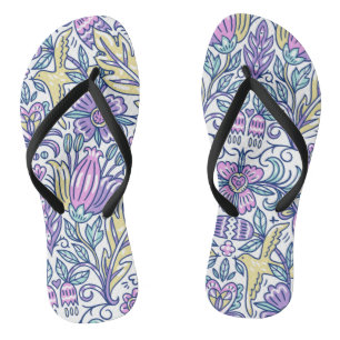 Waterverf Vloerkleurige Natuur Teenslippers