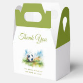 Waterverf Voetbal Baby shower Bedankdoosjes (Geopend)