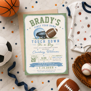 waterverf voetbal baby shower kaart