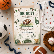 waterverf voetbal baby shower uitnodiging
